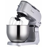 Mixer planetar Fram, 1500 W, 6 L, 6 viteze, functie Pulse, viteza variabila, sistem anti-alunecare, bol inox, accesorii incluse, Argintiu