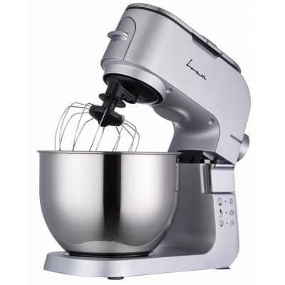Mixer planetar Fram, 1500 W, 6 L, 6 viteze, functie Pulse, viteza variabila, sistem anti-alunecare, bol inox, accesorii incluse, Argintiu foto