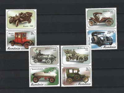 ROMANIA 2023 - ISTORIA AUTOMOBILULUI, VINIETA 2, MNH - LP 2402 foto