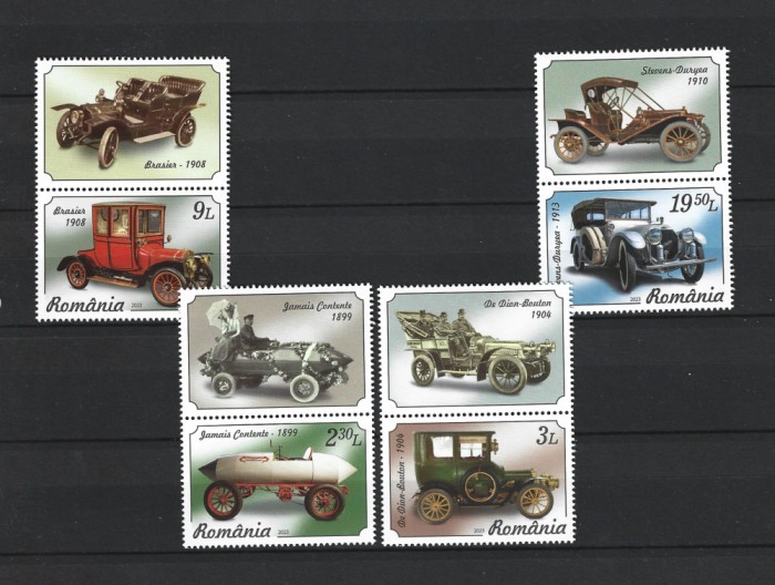 ROMANIA 2023 - ISTORIA AUTOMOBILULUI, VINIETA 2, MNH - LP 2402