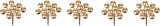 Decoratiune de Craciun cu bobite aurii MagicHome, 9x9x4 cm