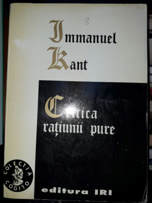 Immanuel Kant-Critica ratiunii pure foto