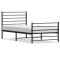 vidaXL Cadru pat metalic cu tăblii de cap/picioare, negru, 107x203 cm 352333