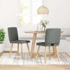 Gossi scaune de sufragerie, 2 buc., gri inchis, material textil