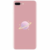 Husa silicon pentru Apple Iphone 8 Plus, Saturn On Pink