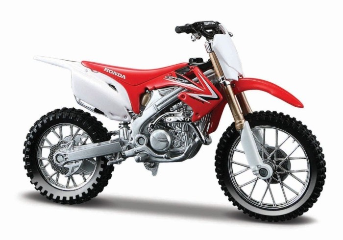 MAISTO MOTOCICLETA METALICA CU STAND HONDA CRF 450 R SCARA 1 LA 18