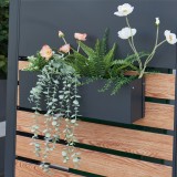 Jardiniera Achtkarspelen 50x12x15cm antracit [en.casa] HausGarden Leisure