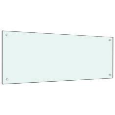 vidaXL Panou antistropi de bucătărie, alb, 100x40 cm sticlă securizată