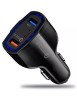 Incarcator auto 12-24V Fast Charge cu port USB, PD(Type-C) si QC3.0 - BK350