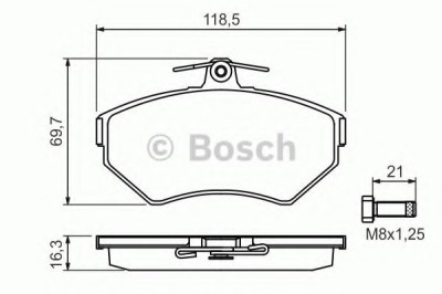 Set placute frana,frana disc VW POLO (6N1) (1994 - 1999) BOSCH 0 986 494 010 foto
