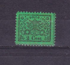TSV @ - 1868 MICHEL 19 - STATUL PAPAL, 2 cent MNH/**LUX