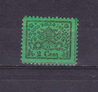 TSV @ - 1868 MICHEL 19 - STATUL PAPAL, 2 cent MNH/**LUX foto