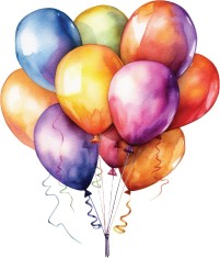 Sticker decorativ, Baloane, Multicolor, 70 cm, 8441ST-2 foto