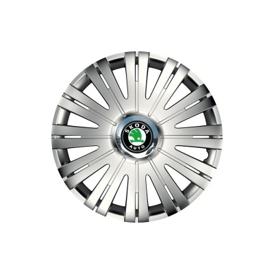 Set 4 capace roti Cu Inel Cromat Active R15 Compatibil Cu Skoda foto