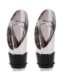 Set 2 Dopuri din Aluminiu pentru Sticle de Vin din Inox, Model Premium, CBD CORAL BEST DEALS Argintiu 7.5 cm 1.3 cm 7.5 inch Argintiu 2 x Dop 2 2 cm