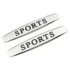 Set 2 x Embleme auto metalice, autoadezive, model &bdquo;SPORTS&rdquo;, finisaj Crom, dimensiune, 10 x 1,5 cm
