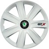 Set 4 Capace Roti GTX Alb R15, Compatibil Cu Skoda, Autohelix MSA