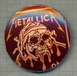 Y 1137 INSIGNA -METALLICA-FORMATIE DE HEAVY METAL L.A.-SUA-PENTRU COLECTIONARI