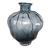 Cumpara ieftin Vaza flori sticla albastra &Oslash; 26x31 cm