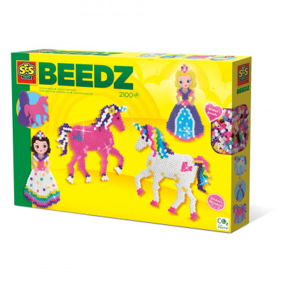 Set creativ copii Beedz - Margele de calcat cu unicorni si printese foto