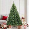 Brad de Crăciun artificial cu 300 LED Verde 180 cm PE și PVC