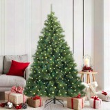 VidaXL Brad de Crăciun artificial cu 300 LED Verde 180 cm PE și PVC 3397779