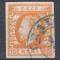 ROMANIA 1871 LP 31 REGELE CAROL I CU BARBA 10 BANI PORTOCALIU STAMPILAT CRAIOVA