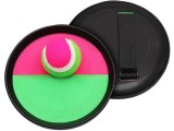Set Joc Palete Velcro si Minge Iso Trade, 18.5cm, Verde/Roz, Coordonare Ochi-Mana, Activitati Copii, Exterior