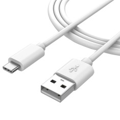 Cablu date si incarcare, 1Metru, de la USB-A la USB type-C, alb, nou, bulk(fara ambalaj) foto