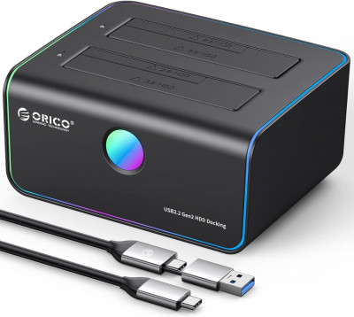 ORICO Sta&amp;Aring;&amp;pound;ie de andocare pentru hard disk extern USB 3.2 tip C la SATA RGB 2.5&amp;quot; foto