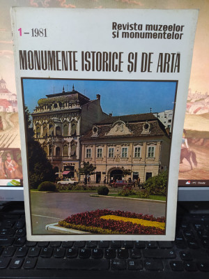 Monumente istorice și de artă, nr. 1 1981, Revista muzeelor și monumentelor 081 foto