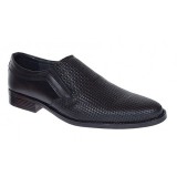 Pantofi barbati eleganti din piele naturala Negru 891N