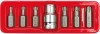Trusa 7 piese bituri Torx Vorel CrV (T25, T30, T40, T45, T50, T55) + Adaptor 1/2&quot; - Ateliere depanare, mecanica auto