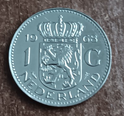 C50 - Moneda foarte veche - Olanda ante euro - 1 gulden - 1968 foto