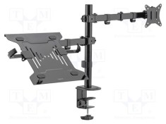 Suport monitor LOGILINK 9kg 10-32&quot; cu braț lung de 376mm