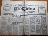 Ziarul dreptatea 8 ianuarie 1991-118 ani de la nasterea lui iuliu maniu