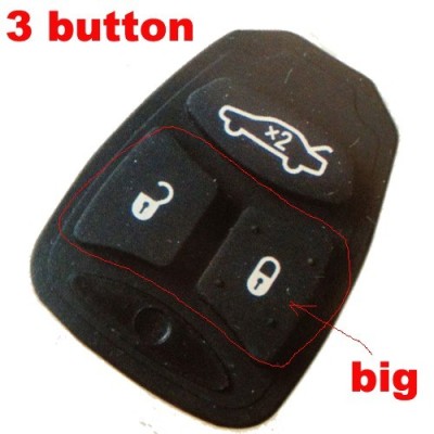 Cauciuc Cheie Jeep 3 Butoane Mari foto