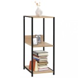 Cumpara ieftin Bibliotecă mică negru/stejar, 33,5x39,6x79,7 cm, lemn prelucrat