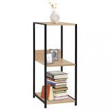 Biblioteca mica negru/stejar, 33,5x39,6x79,7 cm, lemn prelucrat GartenMobel Dekor, vidaXL