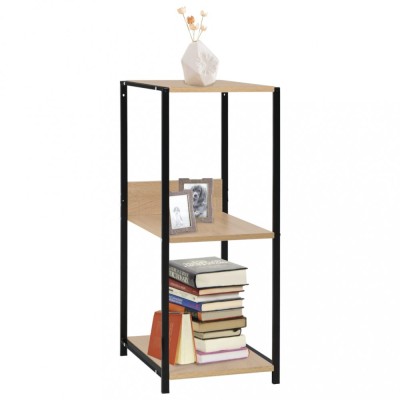 vidaXL Bibliotecă mică, negru și stejar, 33,5 x 39,6 x 79,7 cm, PAL foto