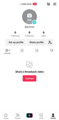 Cont tiktok Program beta foto