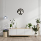 Tablou Lemn Rotund Copacul Vietii, 30cm - Decor Perete Simbolism, Cadou Elegant, Gravare Laser
