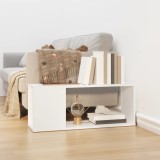 Comoda TV vidaXL, alb, 80x24x32 cm, lemn prelucrat, moderna, living