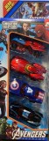 Set 4 Mașinuțe Metal Avengers, 9cm, Recomandat 3+ Ani