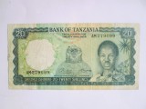 Rară! Tanzania 20 Shillings 1966 seria:279099,bancnota din imagini &icirc;n stare bună la cel mai mic preț