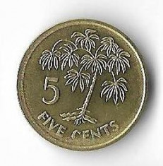 Moneda 5 cents 2007 - Seychelles foto