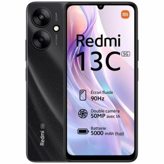 Smartphone Xiaomi Redmi 13C 5G 6,74&quot; Mediatek Dimensity 6100+ 4 GB RAM 128 GB Negru