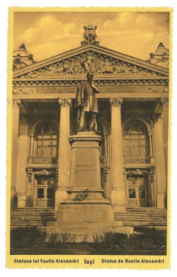 4010 - IASI, Vasile Alecsandri Statue, Romania - old postcard - unused foto
