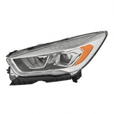 Far Ford Kuga, 02.2016-, fata, Stanga, cu LED daytime running light; H1+H7+LED; electric; transparent cu galben insert; cu motor; cu becuri; cu LED c