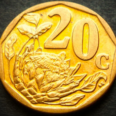 Moneda 20 CENTI - AFRICA de SUD, anul 2016 *cod 3234 = AFORIKA BORWA A.UNC